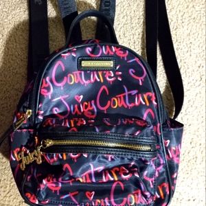 💜 NWOT Juicy Couture monogram backpack (rare)W 2 JC extra necklaces💚💙
